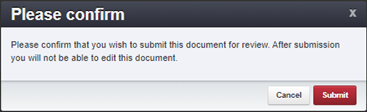 WebGrants screenshot that shows the Please Confirm pop up that shows to confirm you want to submit the application.